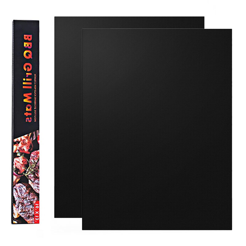 2PCS Non-Stick BBQ Grill Mats Easy to Clean Works on Electric Grill Gas Charcoal Barbecue (BPA-Free FDA Certified) Black 2PCS Non-Stick BBQ Grill Mats Easy to Clean Works on Electric Grill Gas Charcoal Barbecue (BPA-Free FDA Certified) Black